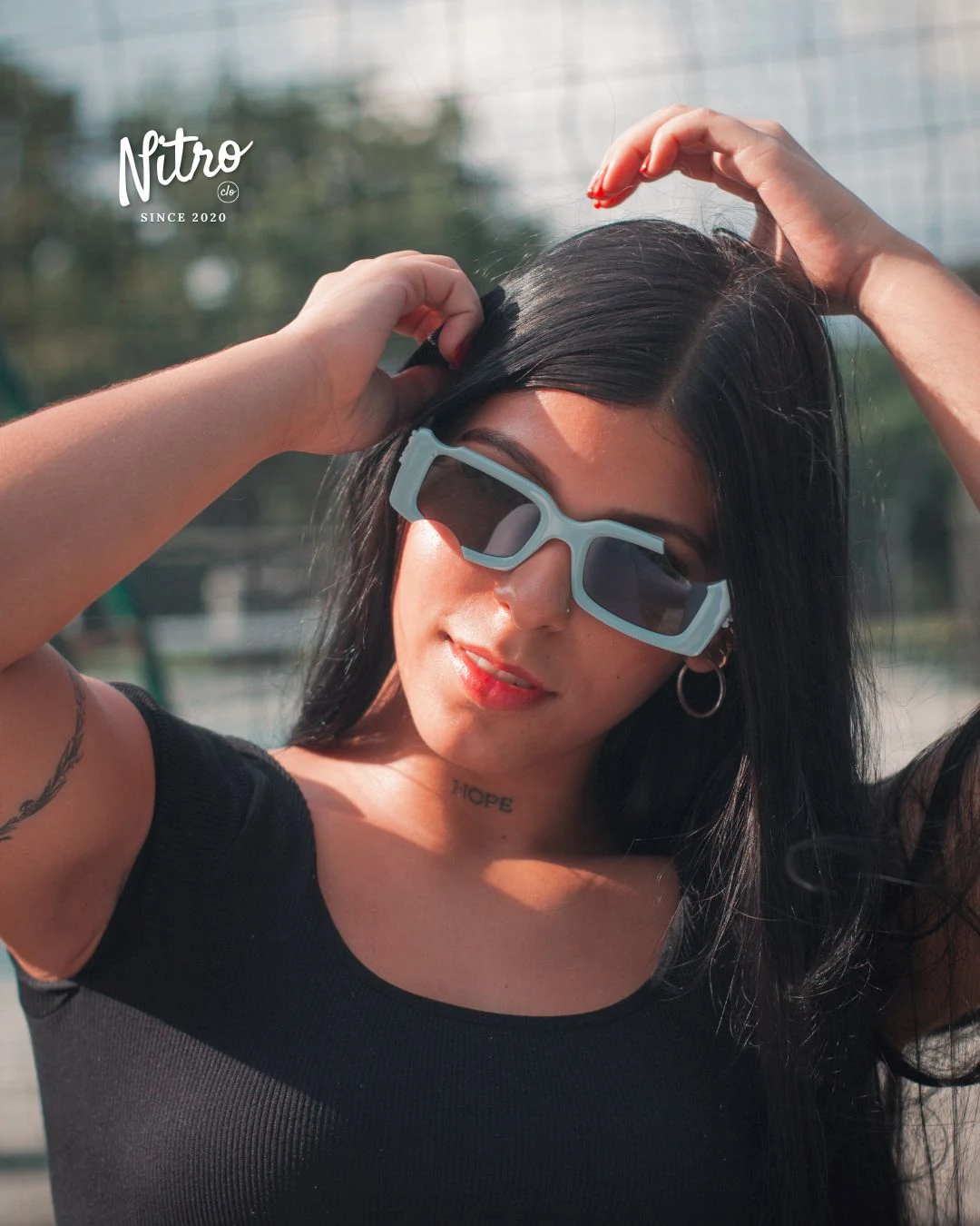 Gafas Europe Azules, con modelo 4