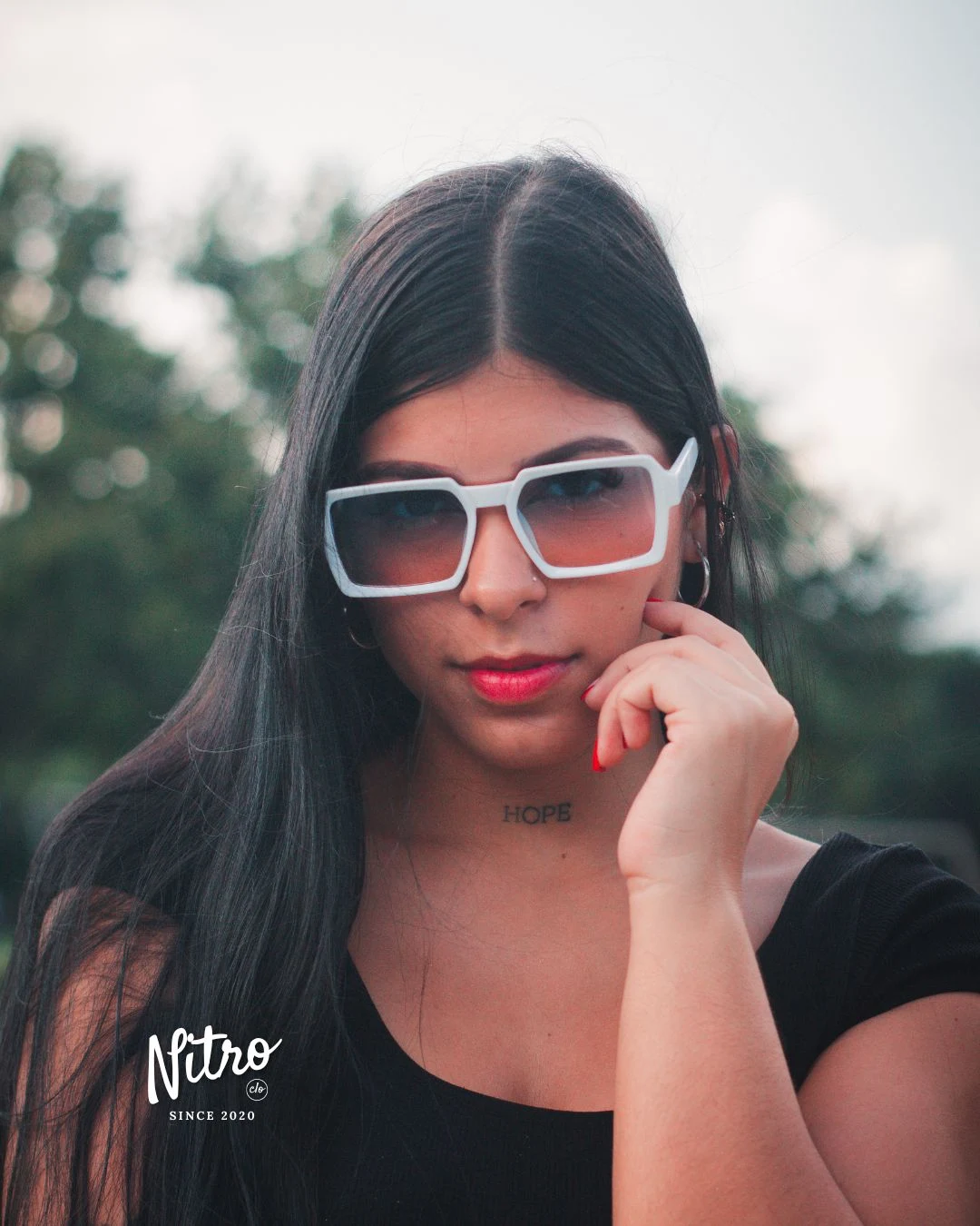 Gafas Orlando Blancas, con modelo 1
